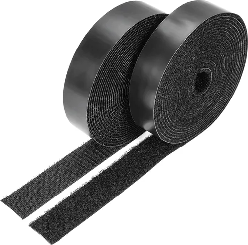 Vista 8 de Tiras de cinta autoadhesivas de gancho y bucle, correas de 1 x 4 pulgadas de ancho, cierre de cinta adhesiva resistente, 15 tiras (negro)