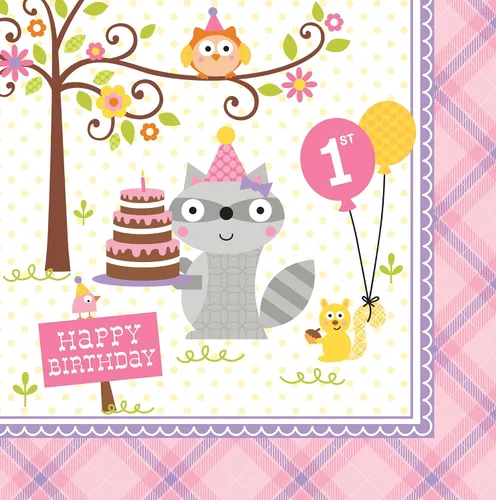 Vista 8 de Servilletas de papel de 16 unidades, Circus Time 1st Birthday