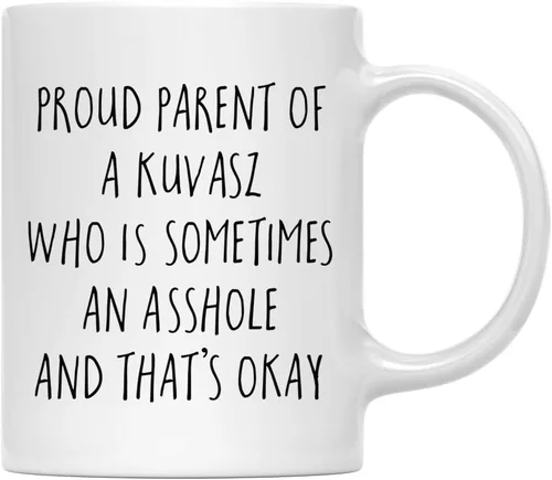 Vista 78 de Andaz Press Funny Dog - Taza de café de 11 onzas, regalo de broma, orgulloso padre de un afenpinscher que es a veces un gilipollas y eso está bien
