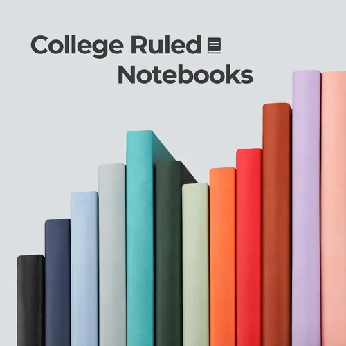 Vista 7 de RETTACY Cuaderno rayado, 2 paquetes, 204 páginas numeradas por paquete, B5 mediano 17.6 x 25 cm, tapa blanda de cuero, papel grueso de 100 g/m²