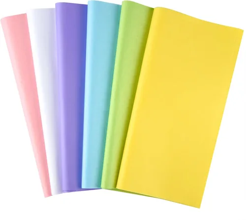 Vista 9 de NEBURORA Juego de Papel de Regalo Azul Surtido de 60 Hojas Papel de Seda para Envolver 3 Colores para Regalos de Bricolaje Embalaje Pascua Baby