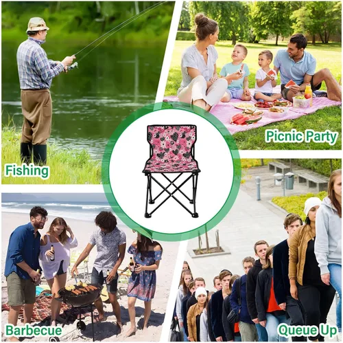 Vista 7 de Sillas plegables al aire libre del día de San Valentín del corazón negro para los adultos silla de camping portátil silla de césped ligera 202a6163