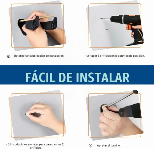 Vista 5 de Ranming Soporte de pared para guitarra, soporte de pared con bloqueo automático, base de metal para guitarra, ukelele, bajo, banjo y mandolina