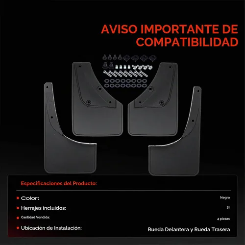 Vista 3 de A-Premium Aletas de barro compatibles con Suzuki Jimny 2019 2020