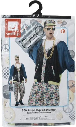 Vista 7 de Smiffy's disfraz de hip hop de los 80's, para hombre.
