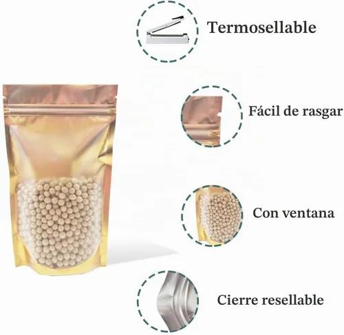 Vista 5 de FERENLI 50 bolsas de comida de Mylar mate de 3.9 x 5.9 pulgadas