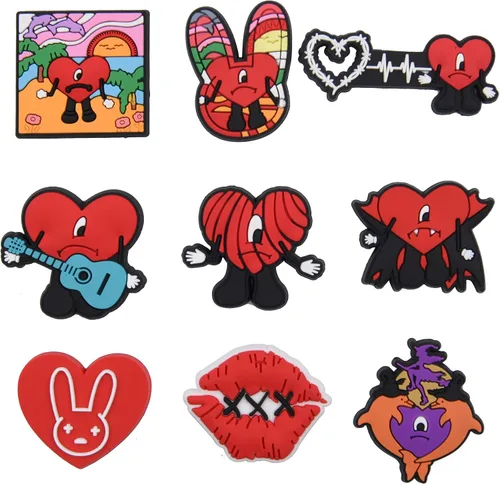 Vista 2 de QYSEOFON Lote de 30, 50, 100 dijes de zapatos de dibujos animados para niños y mujeres, decoración de zapatos para niños y niñas, regalos