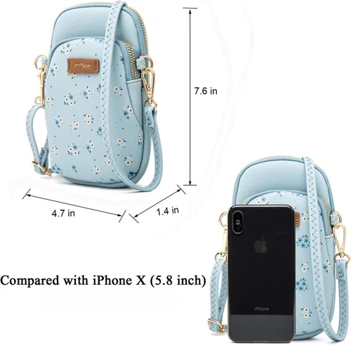 Vista 5 de Techcircle Small Crossbody Purse for Girls, PU Leather Cell Phone Wallet Shoulder Bag with Removable Strap