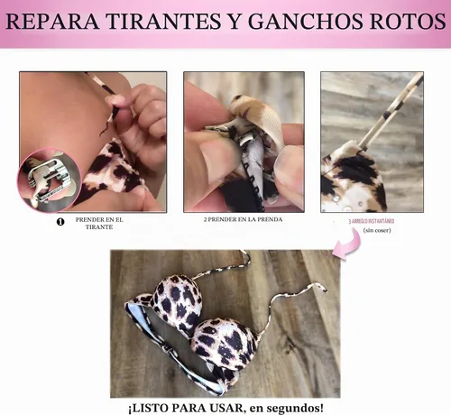 Vista 5 de Ganchos de repuesto para brasier de traje de baño de 1 pulgada (sin coser), metal, ganchos de pasador por Pin Straps