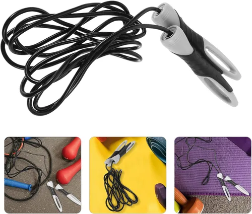Vista 8 de Luxshiny Weighted Coated Jump Rope for Fitness High-speed Skipping Rope for Men Women for Home Outdoor Workouts