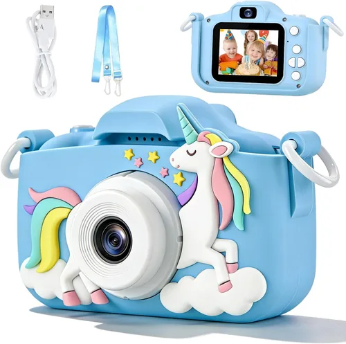 Vista 10 de Cámara para niños de 3 a 8 años para niñas y niños, cámara de 48MP con doble lente 1080P para niños pequeños, videocámara digital para niños
