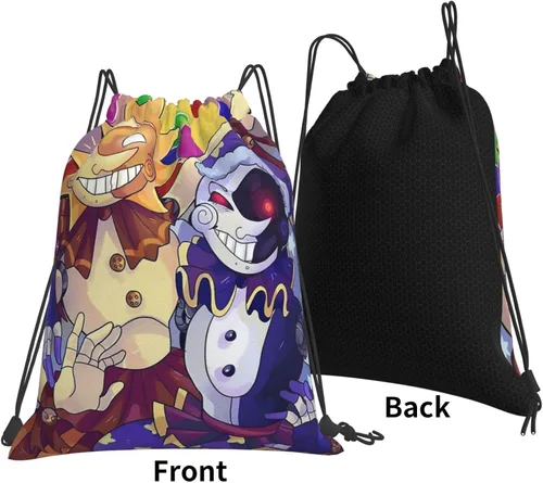 Vista 3 de Mochila con cordón ajustable, bolsa de gimnasio, bolsa de cuerda impermeable, bolsa de yoga deportiva, Blanco-3