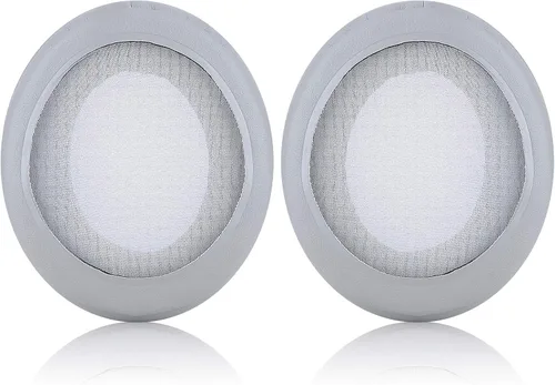 Vista 5 de Almohadillas de repuesto para orejas con cuero proteico y espuma viscoelástica para auriculares Razer Nari, Ultimate, Essential, Kraken Kitty Gris