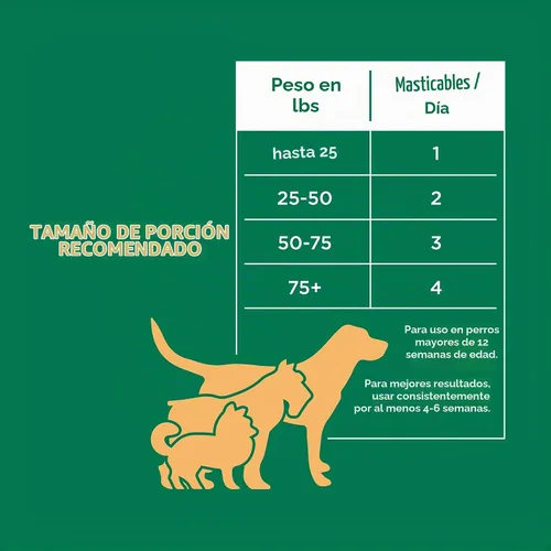 Vista 7 de Natural Rapport Suplemento para alergias para perros, los únicos masticables suaves que los perros necesitan, golosinas de 120 unidades que