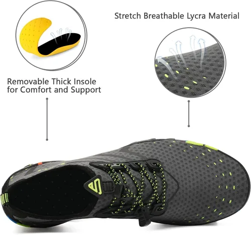 Vista 2 de WateLves Water Shoes Mens Womens Beach Swim Shoes Quick-Dry Aqua Socks Pool Shoes for Surf Yoga Water Aerobics
