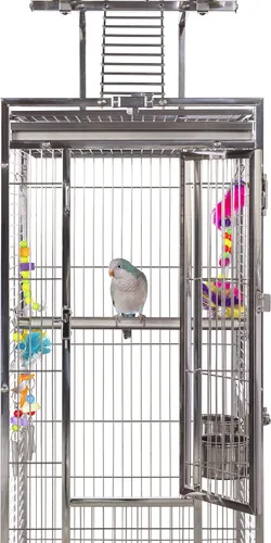 Vista 9 de Prevue Pet Products Pequeña jaula para pájaros de acero inoxidable