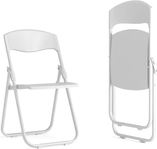 Vista 20 de Flash Furniture HERCULES Series - Silla plegable de plástico blanco
