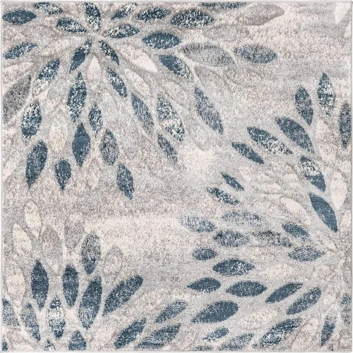 Vista 29 de Unique Loom Sumter Collection - Alfombra Rhett (2 pies x 6 pies, gris/azul marino)