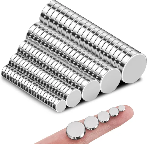 Vista 9 de SMARTAKE 100 imanes para refrigerador, imanes redondos pequeños de 0.39 x 0.08 pulgadas, imanes de neodimio multiusos de alta calidad para nevera