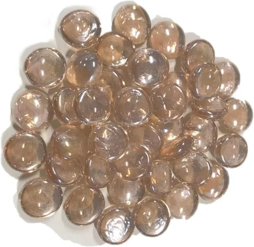 Vista 2 de Outdoor GreatRoom Co - Rocas de vidrio para hogueras (5 libras) de vidrio templado para fuego, piedras de roca de vidrio templado para fogata