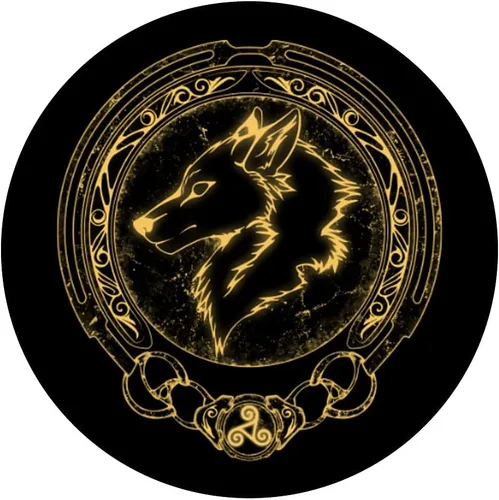 Vista 3 de Viking Fenrir Fenris Wolf Celta Triskelion Símbolo PopSockets intercambiables PopGrip