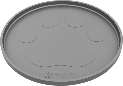 Vista 34 de Tapete grande de silicona para cuencos de comida y agua, bordes elevados para evitar derrames, impermeable, protege el suelo, fácil de limpiar