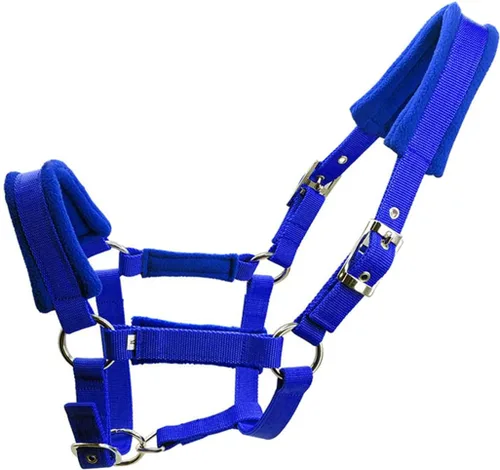 Vista 4 de Cabestro ajustable para caballos con forro polar y cojines esponjosos, cabestres de cuerda de equitación, cuello de caballo ecuestre con accesorios