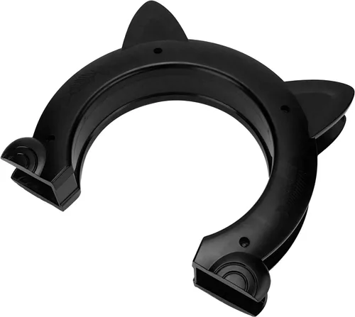 Vista 6 de Puerta de gato, puerta de perro de material ABS para interior exterior para ventana para puertas domésticas (negro)