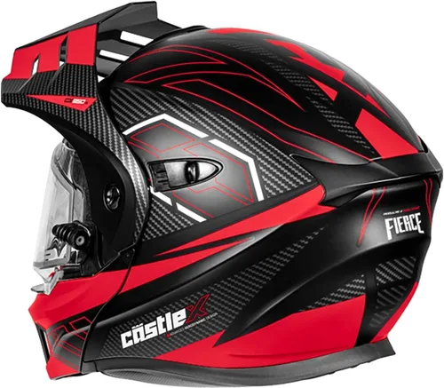 Vista 9 de Castle X CX950 V2 Fierce - Casco modular eléctrico para moto de nieve