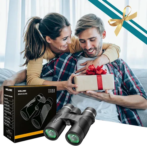 Vista 7 de Prismáticos para adultos, caza y observación de aves – WELLNEC 12 x 42 HD 367/1000 yardas, prismáticos de alta potencia con prismas BaK4 Pro Birding