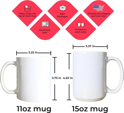 Vista 6 de Tazas de café personalizadas - Texto personalizado, foto, logotipo, imagen de collage, nombre inicial taza de monograma y tazas mágicas de cerámica
