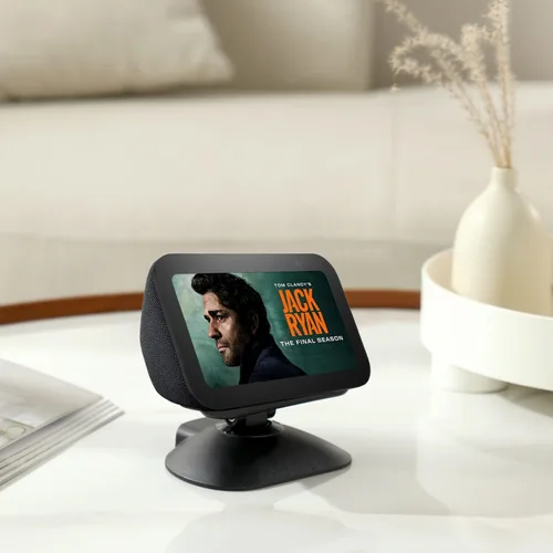 Vista 6 de Soporte ajustable para Echo Show 5 (3ª generación), Soporte con inclinación + giro, rotación multiángulo, base magnética antideslizante para Show 5