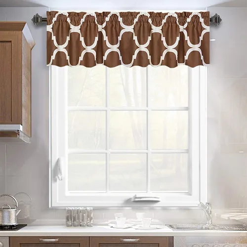 Vista 29 de Melodieux - Cortinas de bolsillo de moda marroquí para cocina, cafetería o baño, pequeñas ventanas