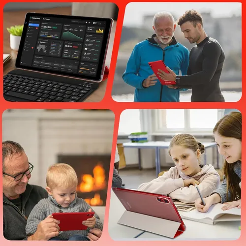 Vista 7 de Tablet Android 15 con teclado y ratón, 20 GB de RAM + 128 GB de ROM (expandir a 1 TB), tabletas Octa-Core de 10.1 pulgadas con WiFi 6, cámara dual