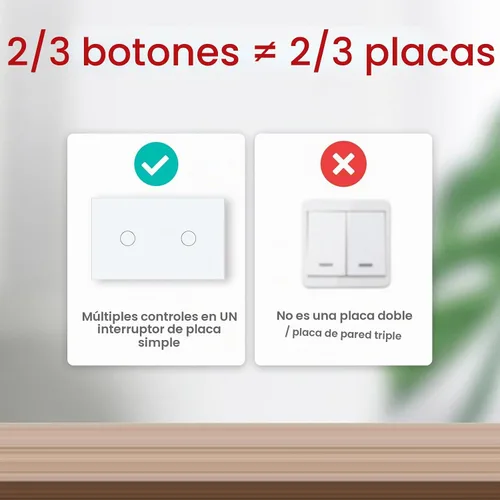 Vista 5 de Zigbee Switch Need Neutral Wire Need Zigbee Hub, blanco 2 botones