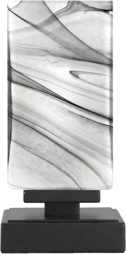 Vista 16 de Toltec Lighting Luna Accent - Lámpara de mesa, acabado grafito, cristal cuadrado de burbujas ahumadas de 3.5 pulgadas