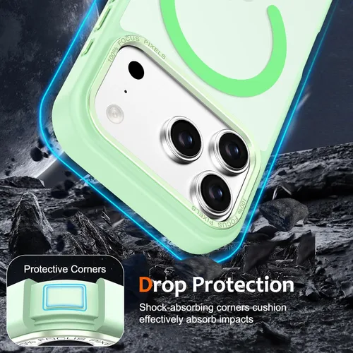 Vista 131 de Anuck - Funda magnética para iPhone 11 compatible con MagSafe, carcasa trasera mate translúcida dura, borde de TPU, delgada, resistente a impactos