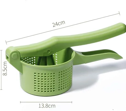 Vista 5 de Spinner - Exprimidor creativo de verduras para apretar frutas, herramienta de deshidratación de presión manual para cocina, comedor (verde)