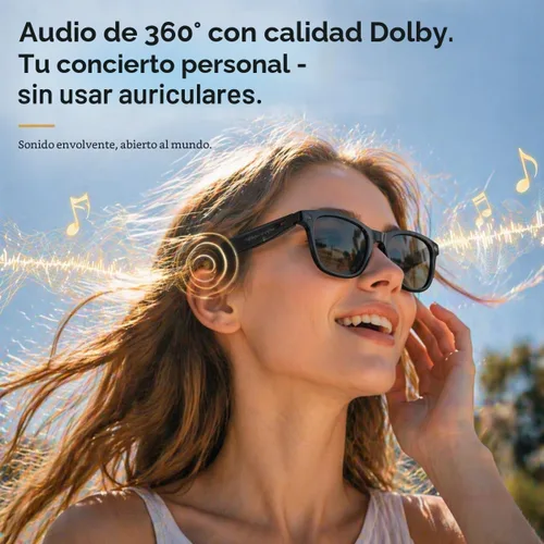 Vista 5 de Nuevas gafas inteligentes AI con cámara, gafas de grabación de video 8MP 4K