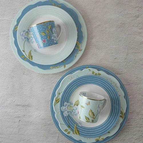 Vista 3 de Laura Ashley Heritage Collectables Heritage - Juego de platos llanos de 10 pulgadas en caja de regalo, 4 platos de cerámica de porcelana, aptos