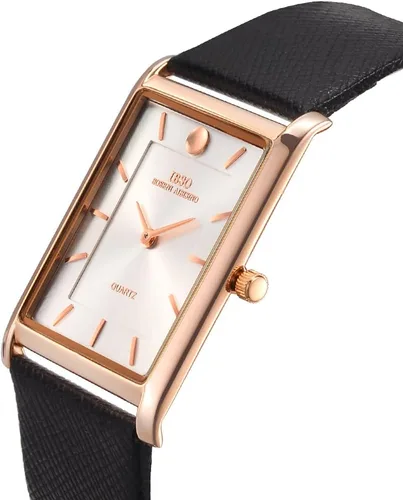 Vista 2 de Reloj de pulsera de cuarzo clásico con esfera rectangular ultrafina de 0.276 in para hombre