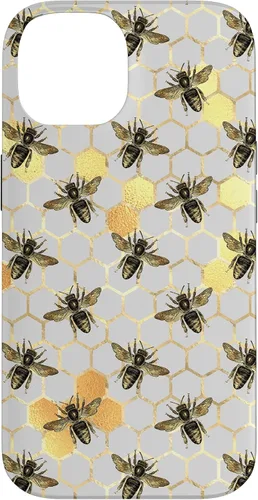 Vista 4 de iPhone 12 Pro Max Bumble Bee - Honeycomb Apicultor amarillo Abeja patrón caso