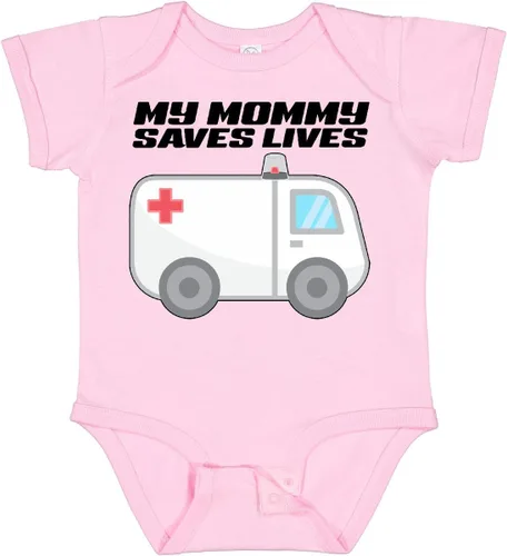 Vista 9 de inktastic My Mommy Saves Lives- Body para bebé de ambulancia