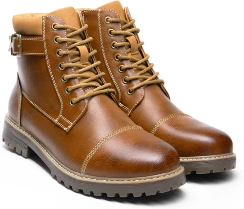 Vista 5 de Bruno Marc - Botas para hombre de combate estilo Oxford para motocicleta