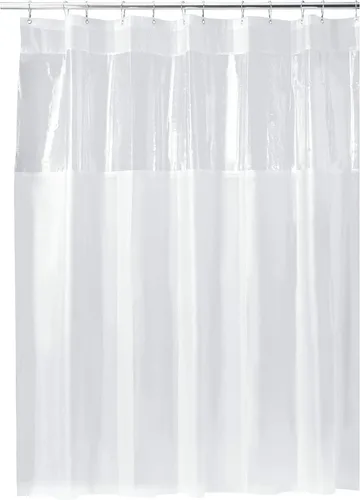 Vista 4 de InterDesign 26680 - Cortina de ducha de 72 pulgadas de ancho x 72 pulgadas de largo x 1/4 pulgadas de alto, vinilo transparente