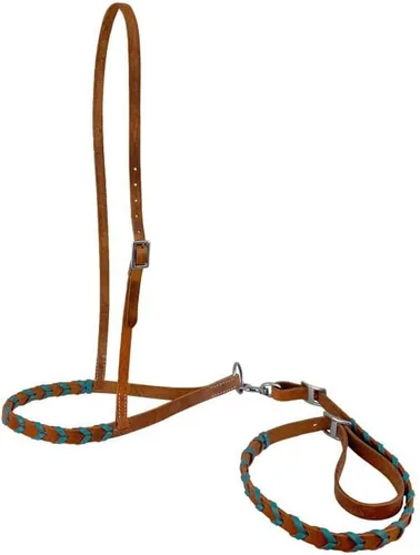 Vista 2 de Showman Argentina Cuero Trenzado Noseband Tie Down