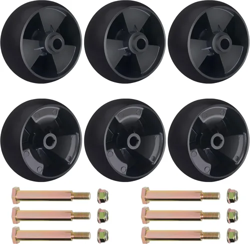 Vista 7 de CheeMuii 734-04155 Kit de ruedas de plataforma de cortacésped, paquete de 2 ruedas calibradoras de plataforma de 5" de repuesto para Cub Cadet