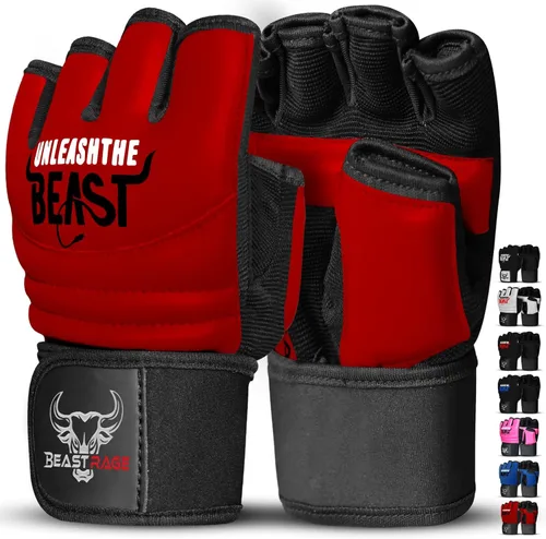 Vista 11 de BEAST RAGE Guantes de Taekwondo Karate para Hombres y Mujeres, Guantes de Entrenamiento de Boxeo MMA Kickboxing Sparring Artes Marciales Guantes