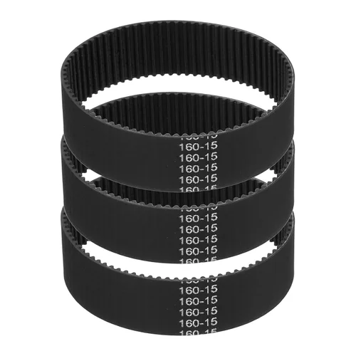Vista 44 de MECCANIXITY 3.780 in GT-2 correa dentada, 5pcs 0.354 in ancho 0.079 in paso impresión 3D GT-2 correa dentada caucho de bucle cerrado, negro