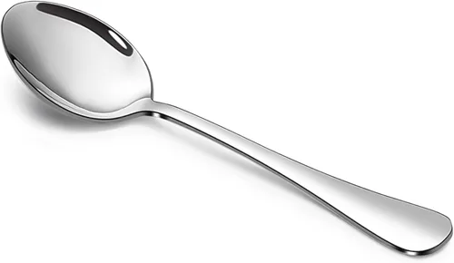 Vista 10 de Juego de tenedores y cucharas, 6 piezas de tenedores para ensalada de 6.7" y 6 piezas de cucharas para sopa de 6.7", juego de cubiertos de acero